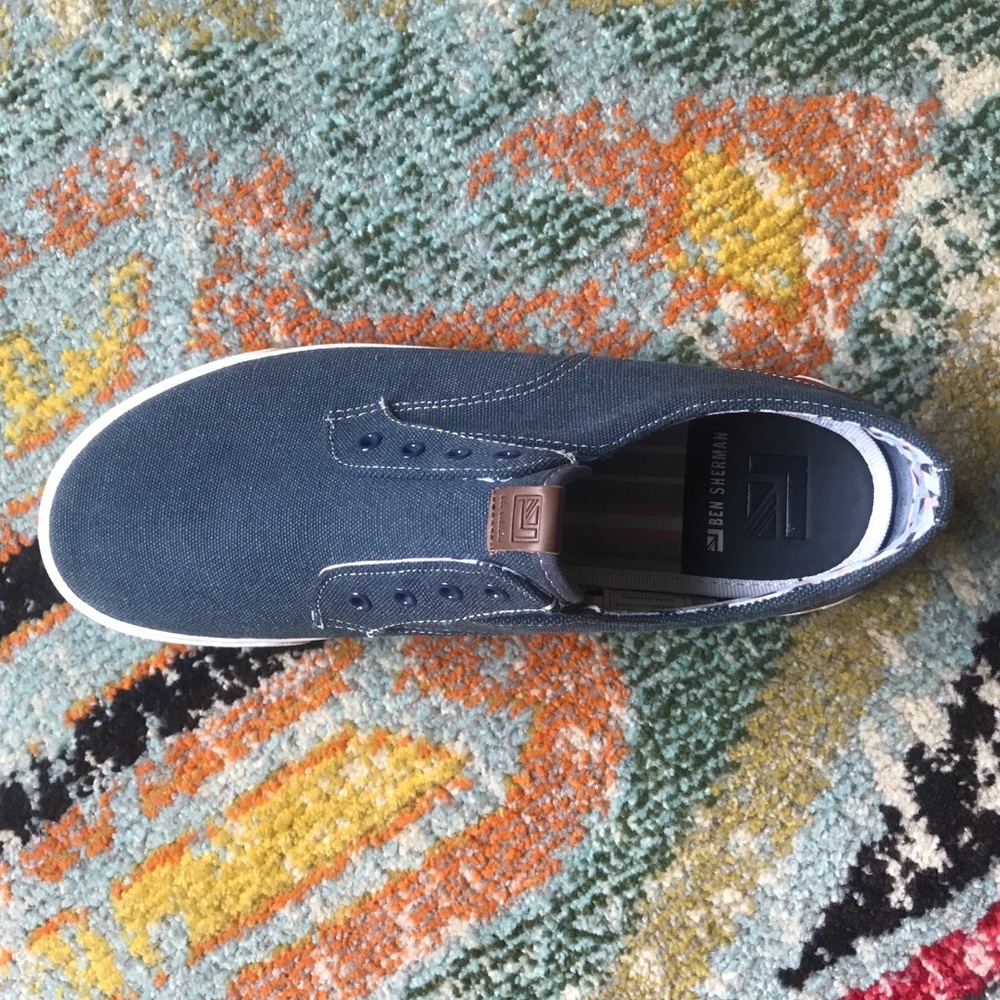 Ben Sherman Percy Laceless Navy Canvas size 12